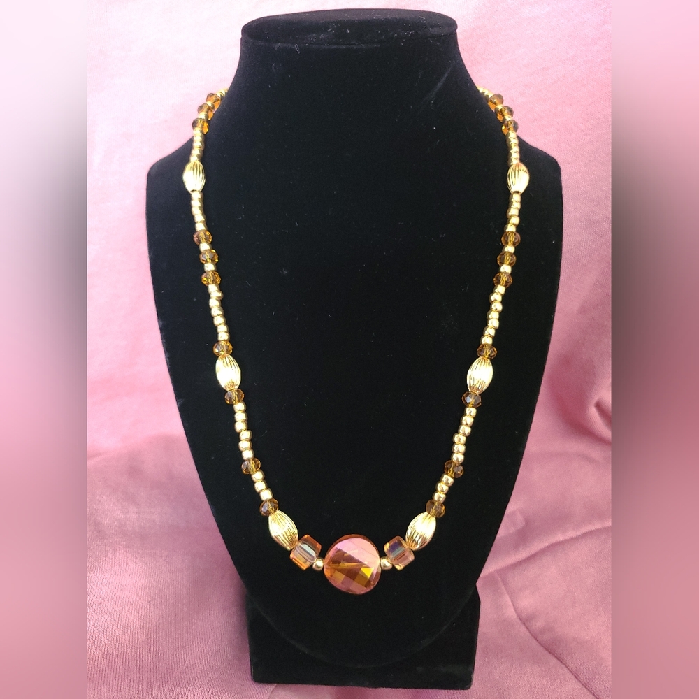 November Topaz Beaded Necklace